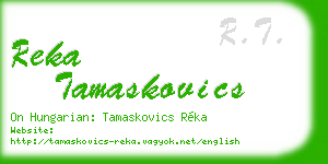 reka tamaskovics business card